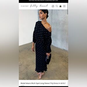 Never fully dressed multi spot Tilly long sleeve dress